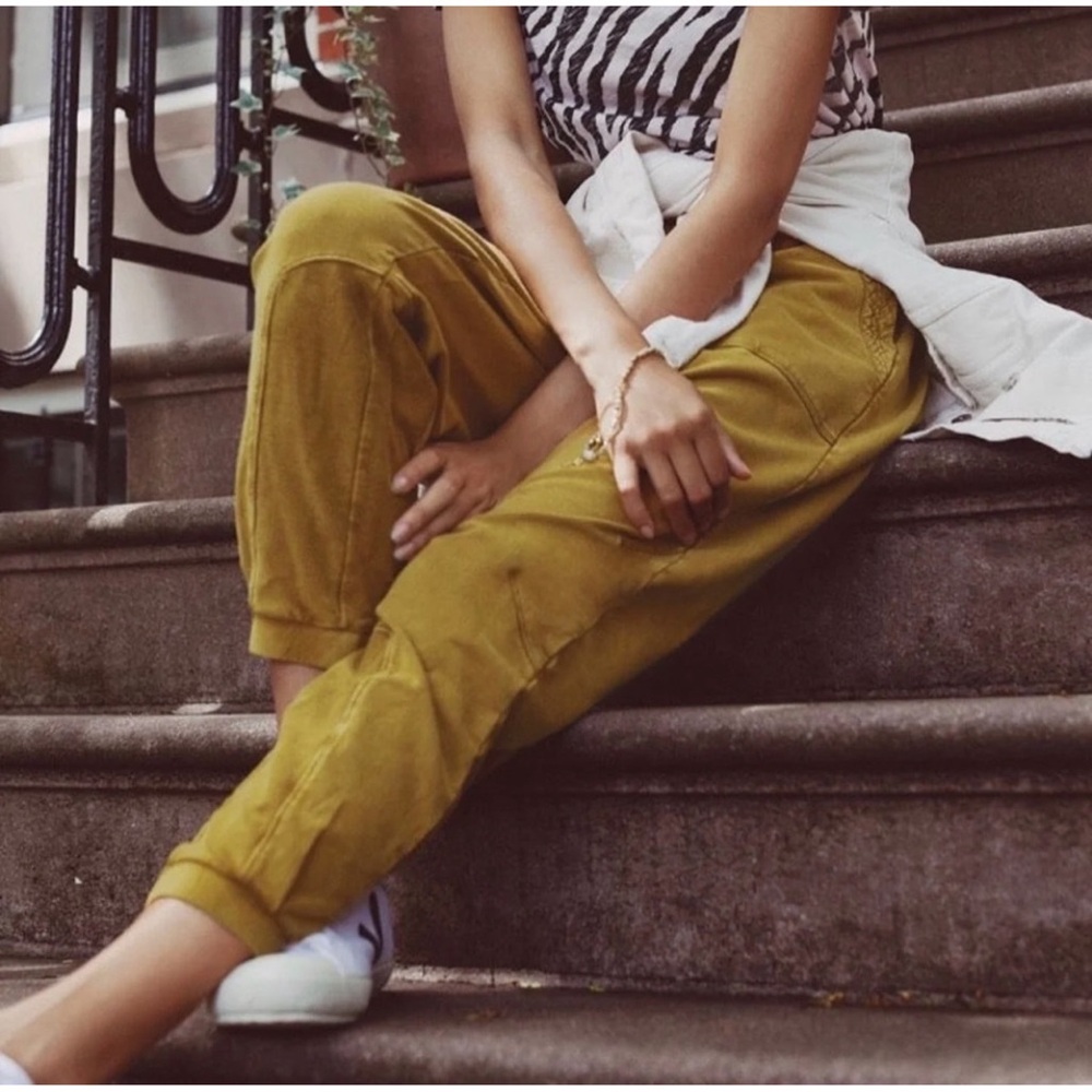 Anthropologie Army Green “Moss” Snap Waist Joggers NWT Size XLP